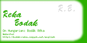 reka bodak business card